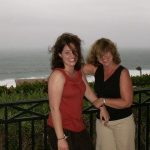 women with wind blown hair