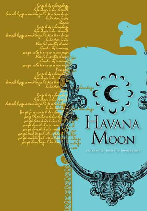 Havana Moon Menu Cover